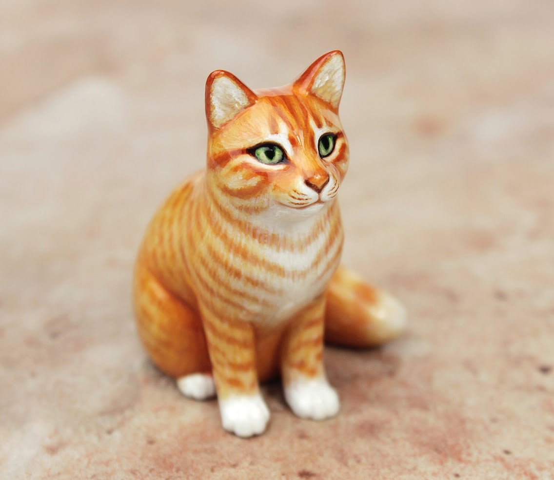 Sitting orange cat